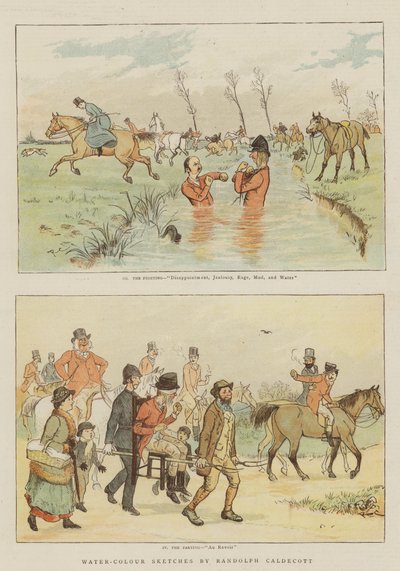 Aquarelschetsen door Randolph Caldecott